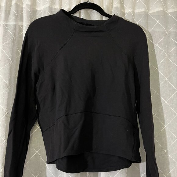black lululemon cropped sweater size 12 - Picture 1 of 5